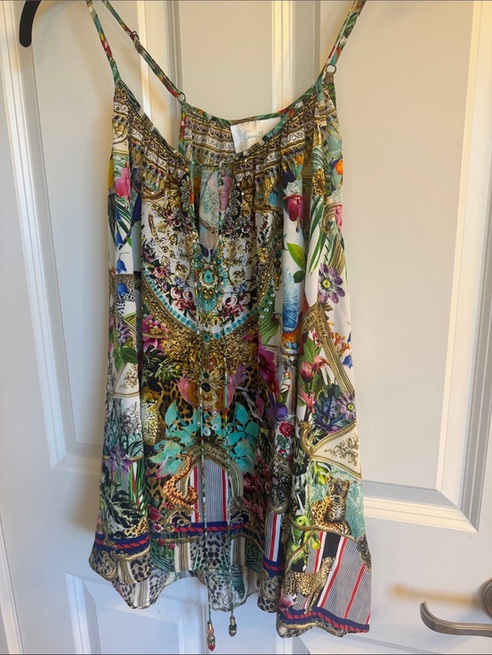 Camilla Dresses & Skirts - Camilla Multicolor Printed Silk Tank